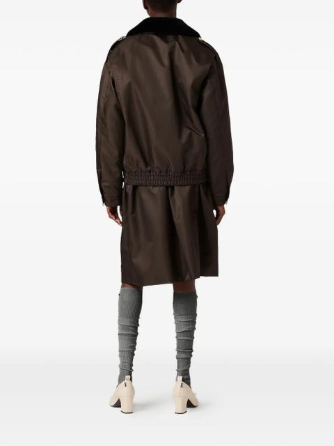 Miu Miu padded oversized military jacket - Brown
