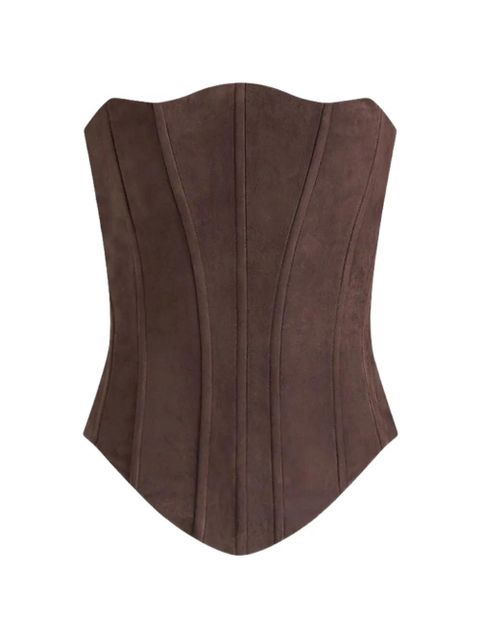 Manière De Voir Scarlett lace-up corset - Brown