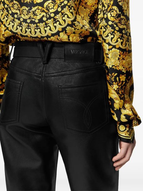 Versace leather trousers - Black