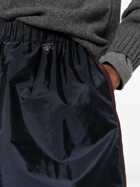 Prada logo-plaque skirt - Blue