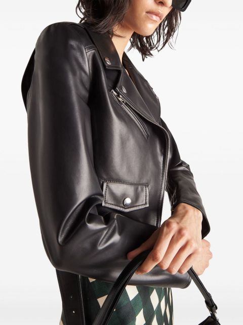 Prada leather biker jacket - Black