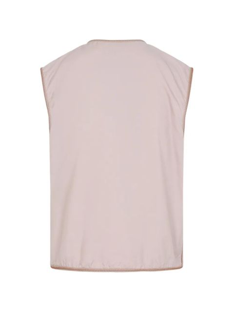 Moncler zip logo patch gilet - Pink - zdjęcie produktu nr 2