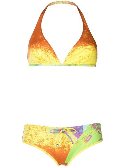 Prada graphic-print bikini set - Yellow