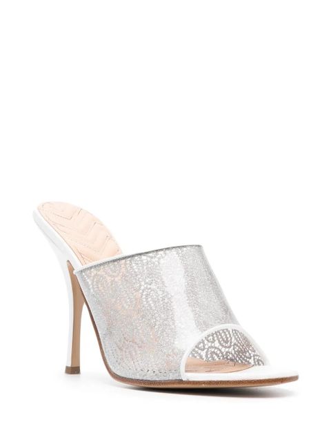 Missoni 125mm crochet-detail sandals - White