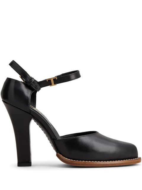Tod's logo-plaque leather pumps - Black - zdjęcie produktu nr 1