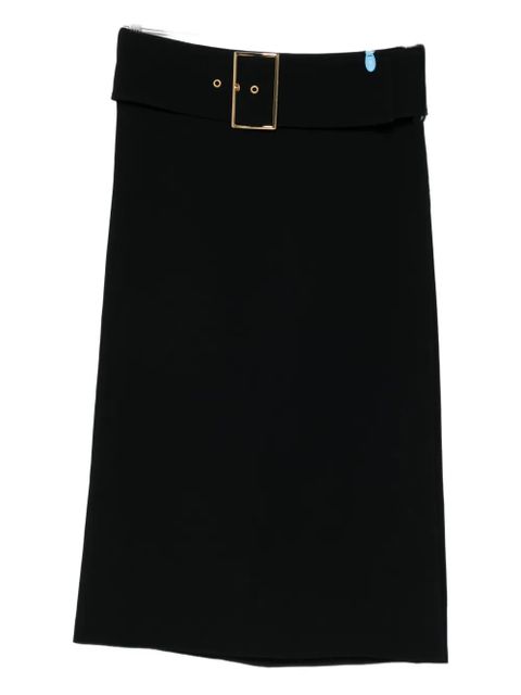 Rowen Rose buckle mini skirt - Black