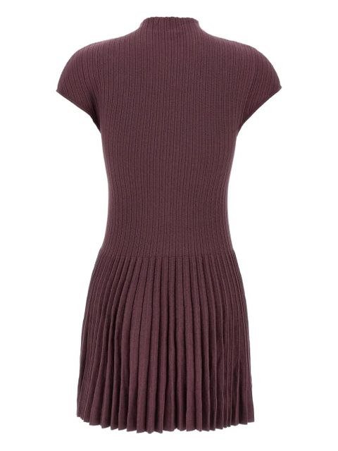 Magda Butrym ribbed pleated mini dress - Red