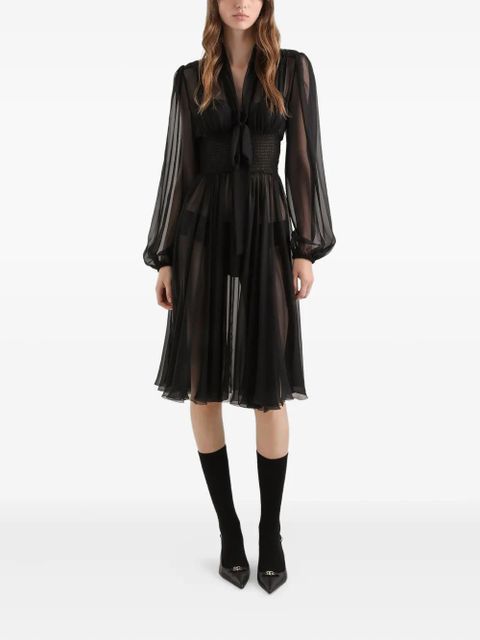 Dolce & Gabbana V-neck midi dress - Black - zdjęcie produktu nr 2