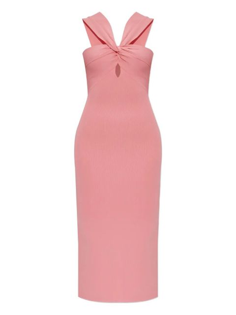 Cult Gaia Dawnette twist-neck midi dress - Pink - zdjęcie produktu nr 1