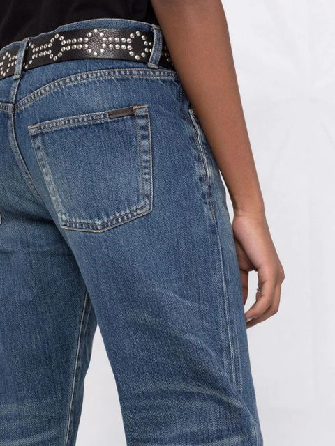 Saint Laurent stonewashed straight-leg jeans - Blue