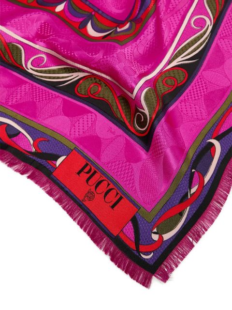 PUCCI mixed-print jacquard scarf - Pink - zdjęcie produktu nr 2