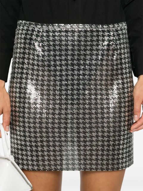 Rabanne houndstooth mini skirt - Silver - zdjęcie produktu nr 2