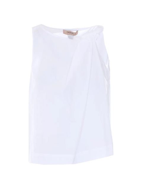 TWINSET draped sleeveless top - White - zdjęcie produktu nr 1