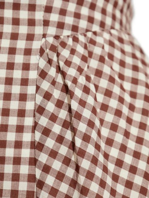Posse gingham check maxi dress - Neutrals