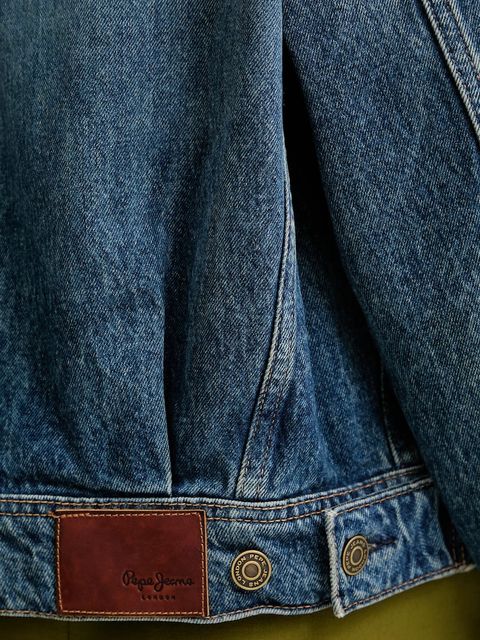 Pepe Jeans kurtka jeansowa kolor niebieski przejściowa oversize PL40243325W0