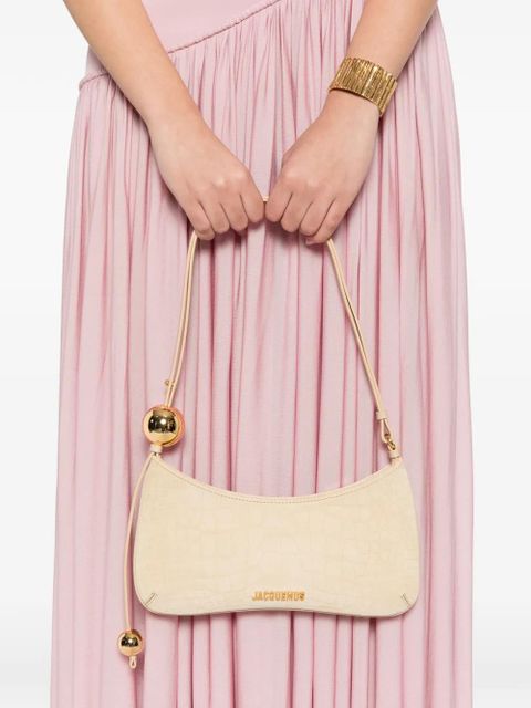 Jacquemus Le Bisou Perle croc-effect shoulder bag - Neutrals - zdjęcie produktu nr 2