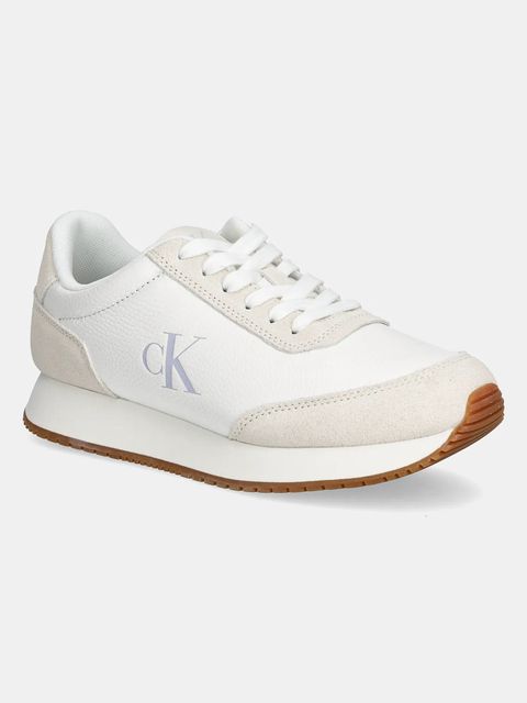 Calvin Klein Jeans sneakersy skórzane RUNNER LACEUP LOW MIX MG - zdjęcie produktu nr 1