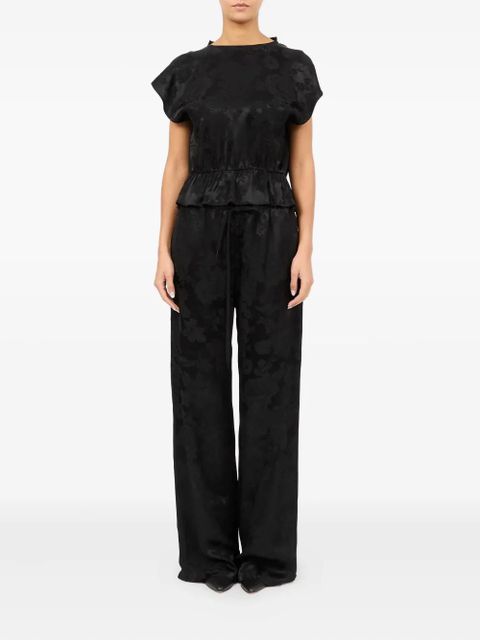MM6 Maison Margiela floral-brocade blouse - Black