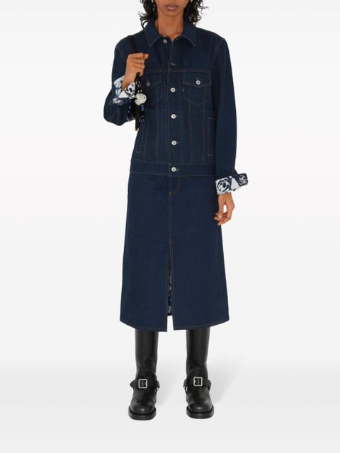 Burberry Japanese denim midi skirt - Blue