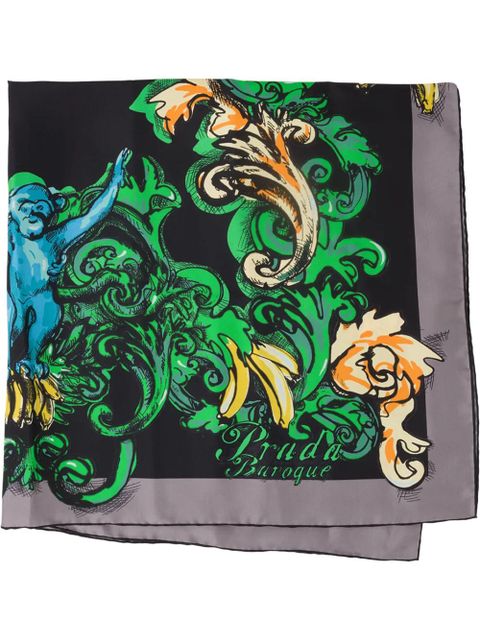 Prada Baroque print foulard - Black - zdjęcie produktu nr 1