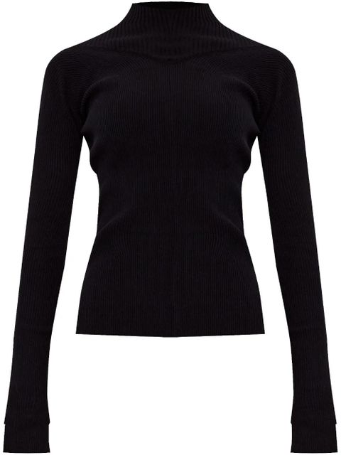 Victoria Beckham ribbed top - Black - zdjęcie produktu nr 1