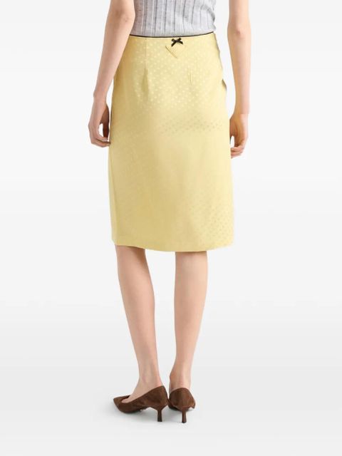 Prada polka-dot satin skirt - Yellow