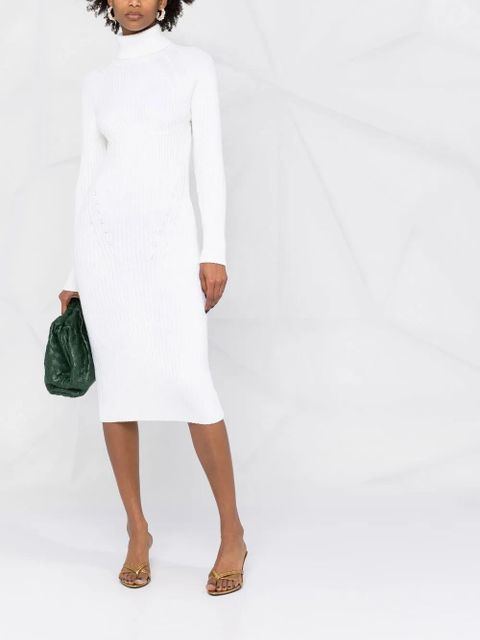 TOM FORD ribbed roll-neck dress - White - zdjęcie produktu nr 2