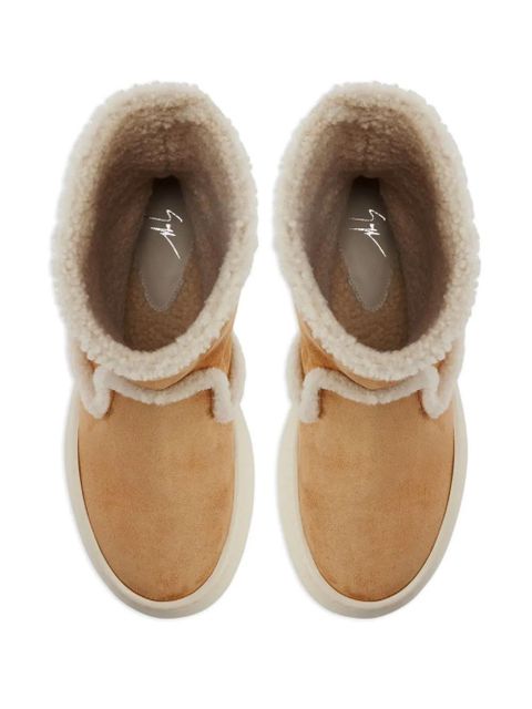Giuseppe Zanotti Gz League shearling platform boots - Brown