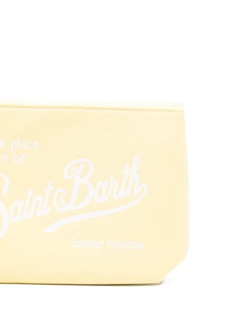 MC2 Saint Barth Aline logo-print clutch - Yellow