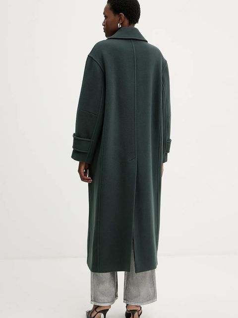 Pinko płaszcz z dodatkiem wełny kolor zielony 105770 A2SM