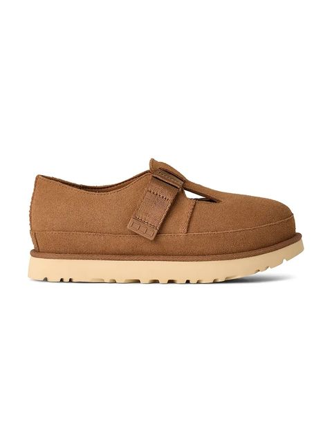 UGG półbuty zamszowe Goldenstar Mary Jane damskie kolor brązowy na platformie 1171506.CHE - zdjęcie produktu nr 1