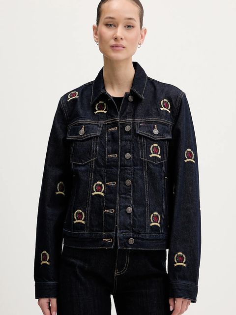 Tommy Jeans kurtka jeansowa kolor granatowy przejściowa DW0DW22729 - zdjęcie produktu nr 1