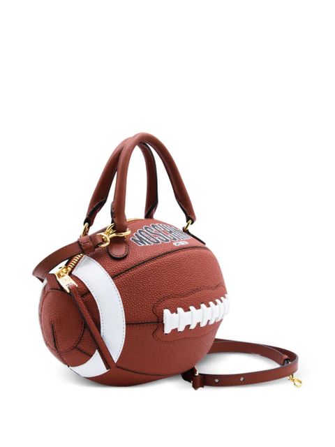 Moschino football top handle shoulder bag - Brown