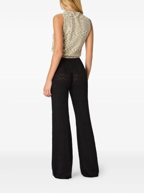 Missoni chevron-pattern knit trousers - Black