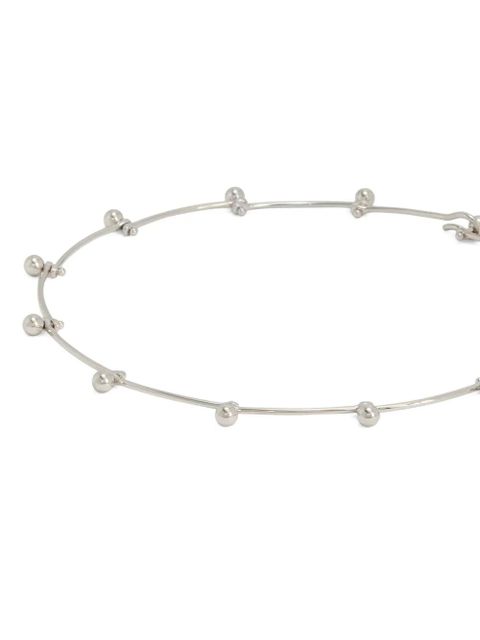 Jil Sander beaded necklace - Silver