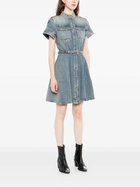 Alexander McQueen denim mini dress - Blue