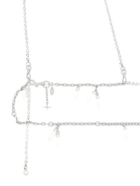 Vivienne Westwood broken-chain diamante belt - Grey - zdjęcie produktu nr 2