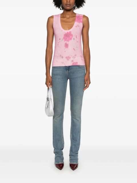 Blumarine roses-print tank top - Pink - zdjęcie produktu nr 2
