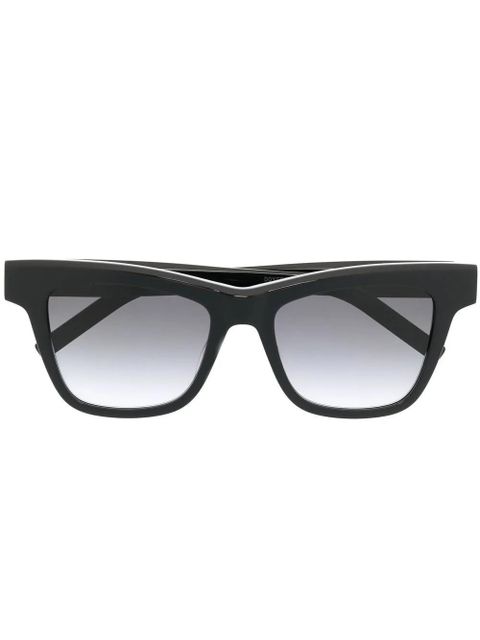 Saint Laurent Eyewear SL M106 YSL-plaque square sunglasses - Black - zdjęcie produktu nr 1