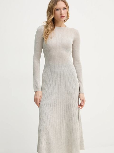 AERON sukienka PAVLOVA kolor beżowy maxi rozkloszowana DR561562 - zdjęcie produktu nr 1