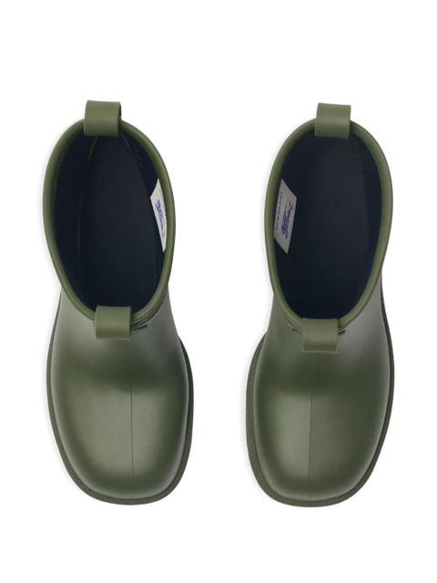 Burberry checked heeled rain boots - Green