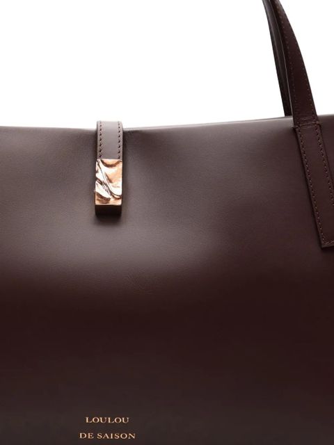 LouLou de Saison Cary leather tote bag - Brown