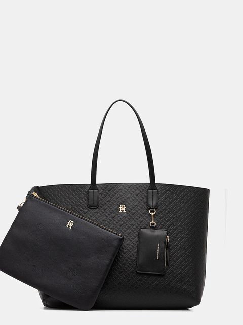 Tommy Hilfiger torebka dwustronna kolor czarny AW0AW17687