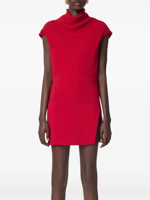 Versace draped front-slit mini dress - Red