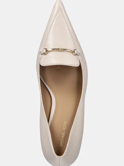 MICHAEL Michael Kors szpilki skórzane Lena kolor beżowy 40T5LEMP1L.289