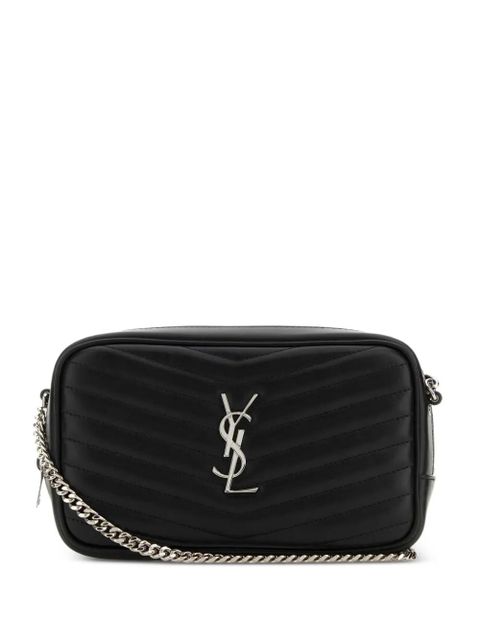Saint Laurent mini Lou quilted-detail chain-strap cross body bag - Black - zdjęcie produktu nr 1
