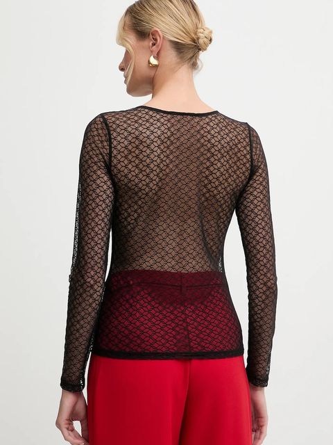 Morgan bluzka damska kolor czarny gładka TSIXTI - zdjęcie produktu nr 2