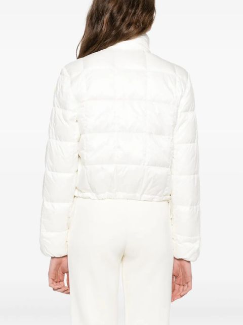 Moncler quilted cropped jacket - White