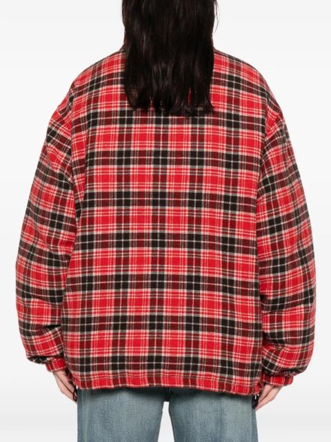 Miu Miu plaid zip jacket - Red