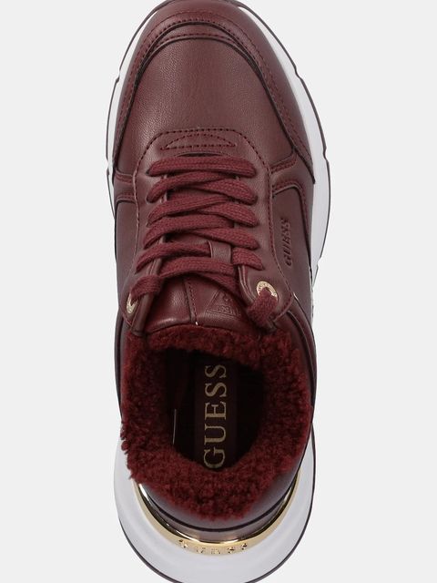 Guess sneakersy FARREA damskie kolor bordowy FLFRRE ELE12
